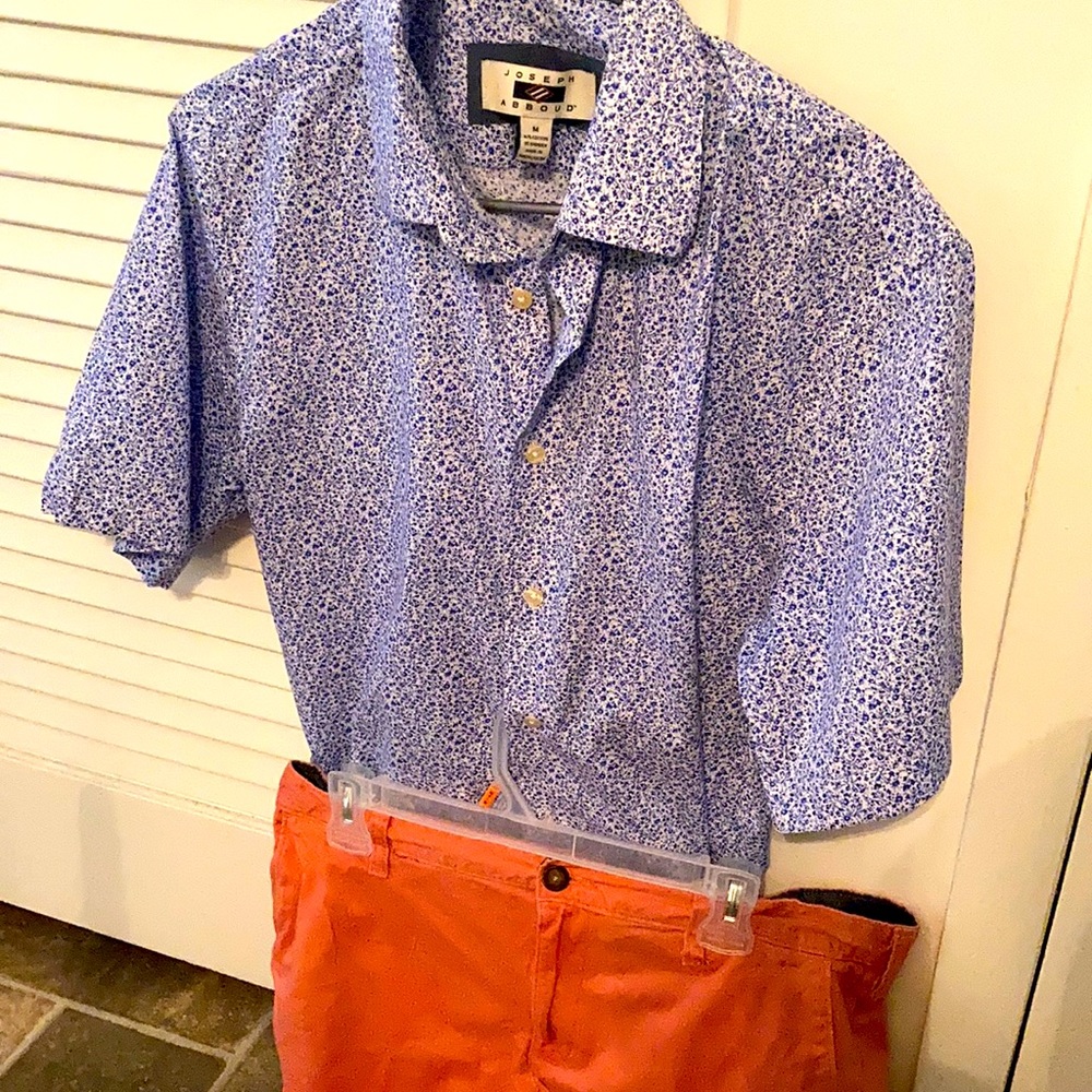 Summer Outfit with Joseph Abboud shirt.